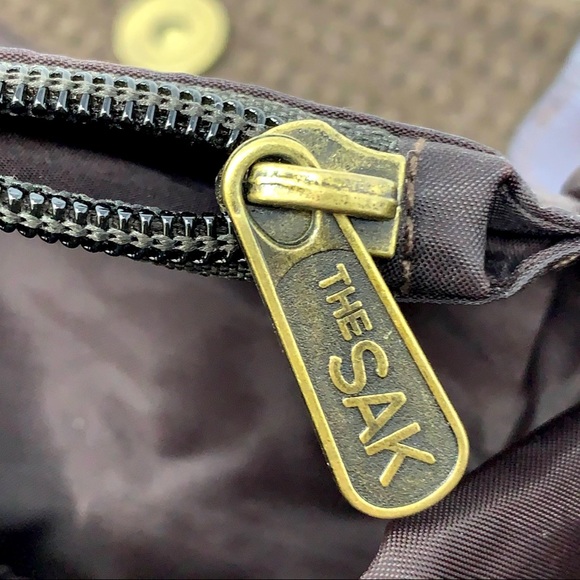 The Sak Pink Label Knitted Brown bobble textured tote bag  grannycore Bohemian - Picture 13 of 16